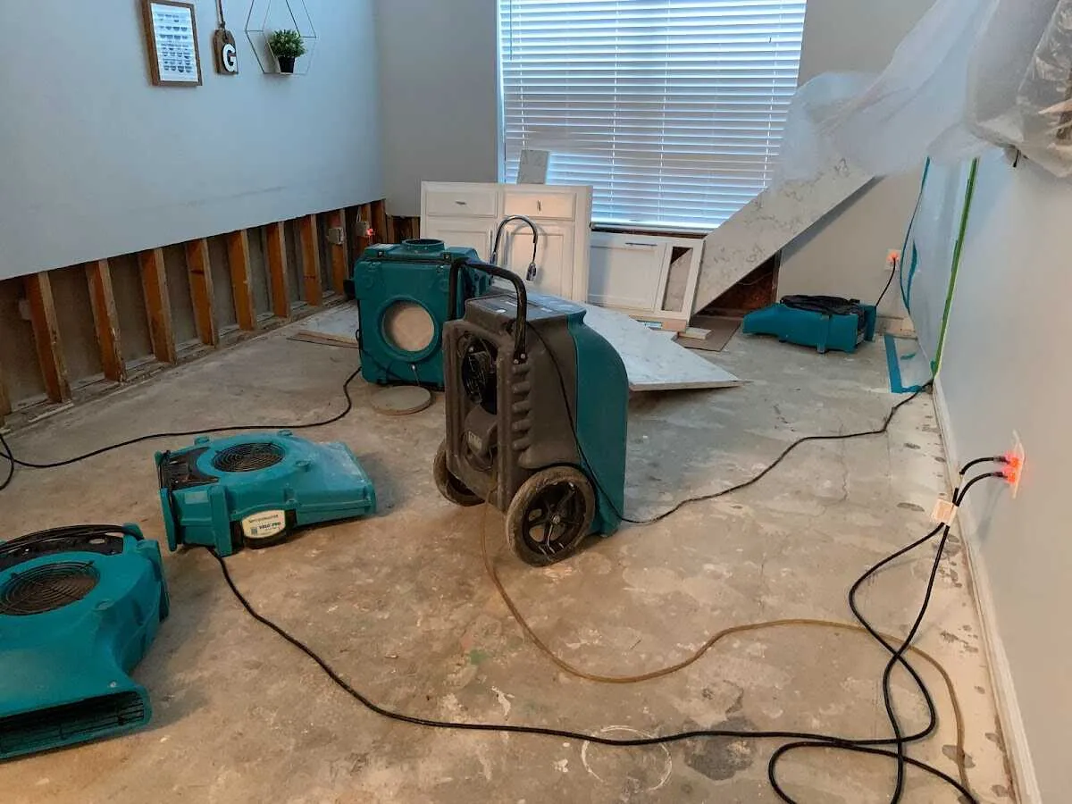 Dehumidifier in flood-cut room for Water Extraction & Removal in Aquia Harbour